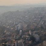 Céu de Belo Horizonte com poluição.
